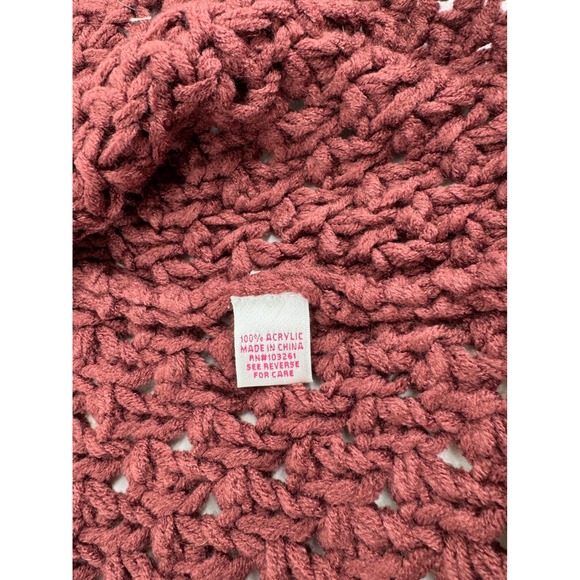 VTG Pure Vida Women's Whimsical Cuffed‎ Sleeve Burgundy Cozy Knit Cardigan - Picture 5 of 11